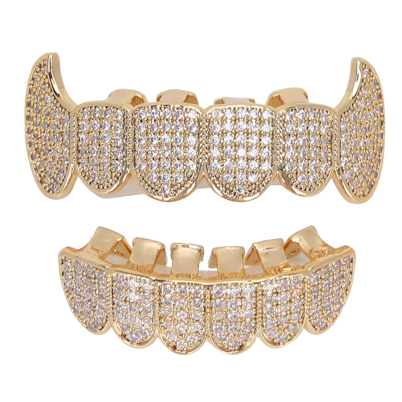 

Набор зубов в стиле хип-хоп, украшение для зубов для Хэллоуина золотой