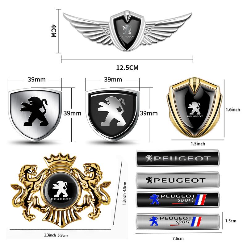 Metal Car Badge Sticker Body Trunk Decoration For Peugeot 206 508 2008 5008 107 106 205 4008 301 307 308 3008 207 208 407 Rcz y2