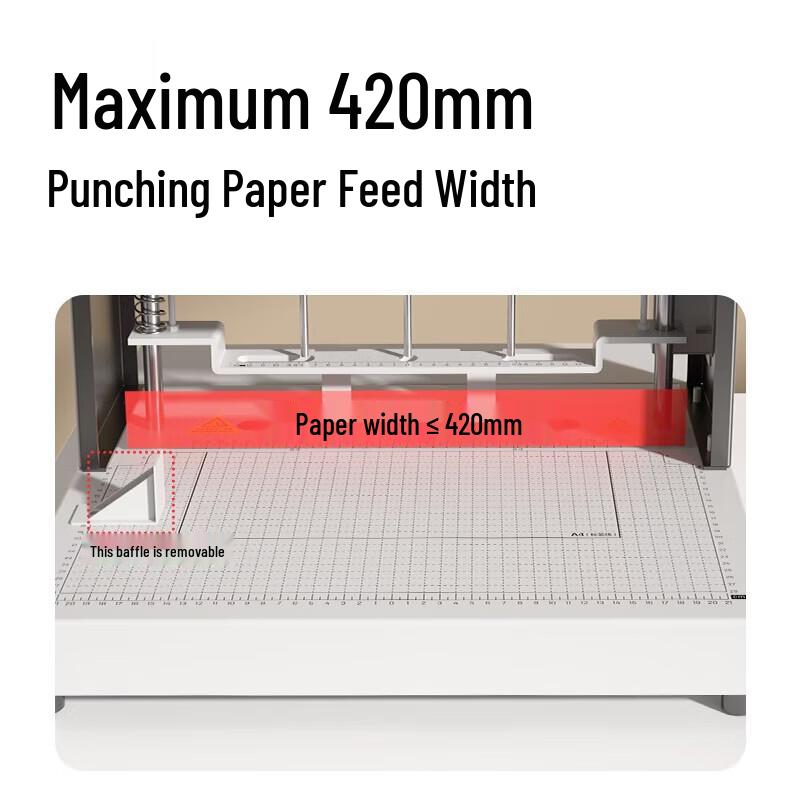 Deli GB931 Manual 3-Hole Financial Binding Machine CN plug (adapter included)