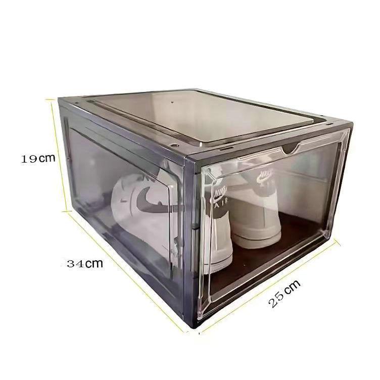 Magnetic Clear Hard Plastic Drawer Shoe Box - Space-Saving Thickened Shoe Storage Rack