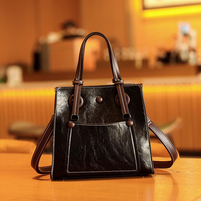 Women's Retro Simple Large-capacity Tote Bag Popular New Shoulder Bag Urban Ladies All-match Handbag