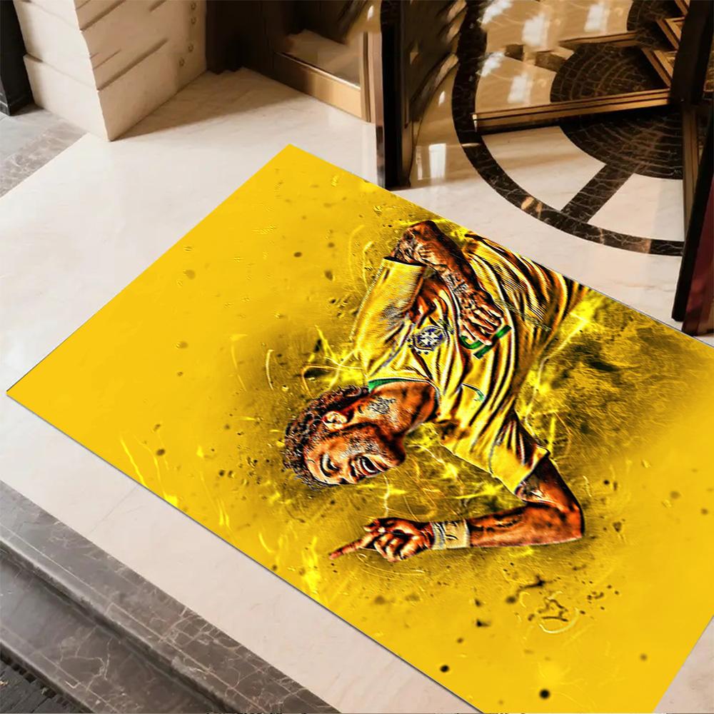 Space Football Adventure Carpet Design for Dormitory Playrooms Study room Balcony Anti-slip Rug Anime Office Decor Wedding Party Gift
