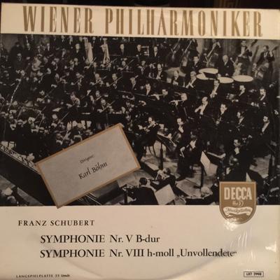 LP Record FRANZ SCHUBERT, WIENER PHILHARMONIK - Symphony No. VIII In B Minor "Unfin LXT2998 Decca Germany Classical Used
