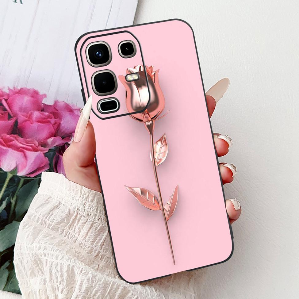 Per Infinix Note 50s X6870 Cover Posteriore Per Infinix Note 50s 5G Custodia Silicone Moda Lusso Fiori Gatto Carino Dipinto Divertente Paraurti