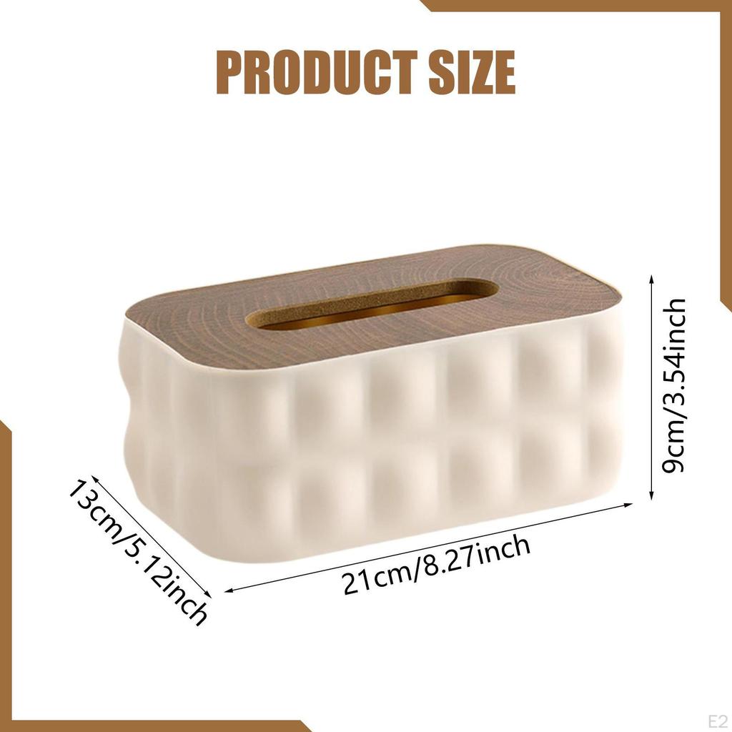 Facial Tissue Box Cover Napkin Paper Holder Case Modern Decoration Organizer Rectangular for
