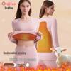 Oudifen Women's 100% Wool Thick Thermal Underwear Set