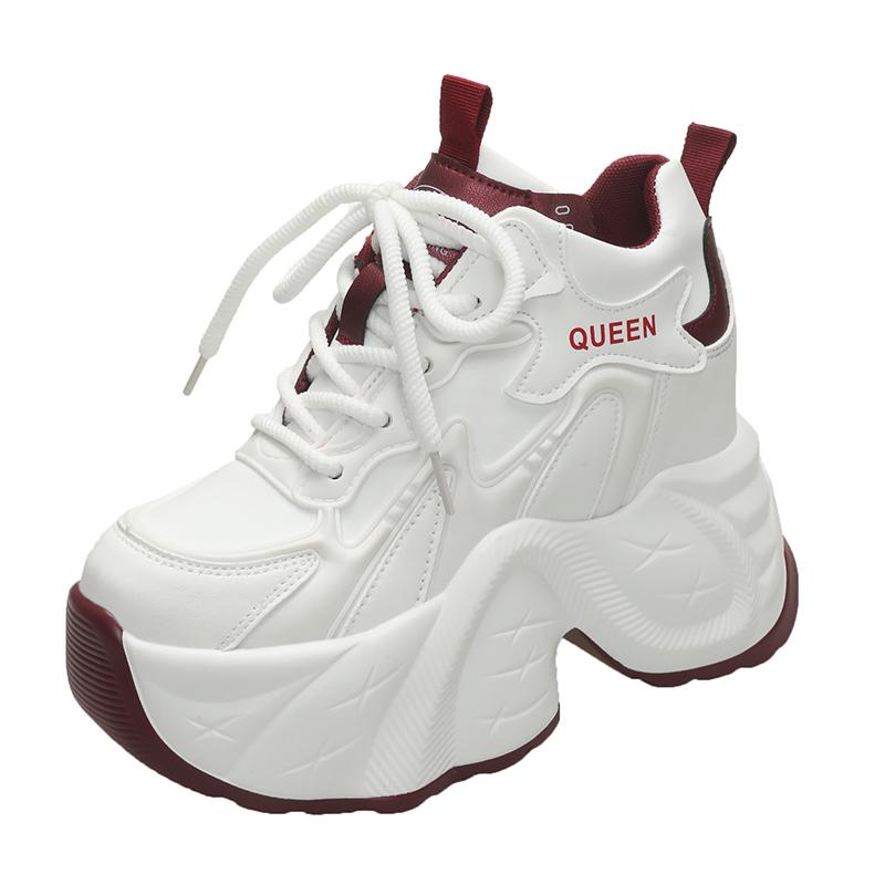 

Модные женские кроссовки на массивной подошве 11 см, новые осенние кроссовки на высокой платформе, сетчатые кроссовки в стиле «папа», женские повседневные кроссовки, обувь на толстой подошве с вулканизацией 39 вино красного