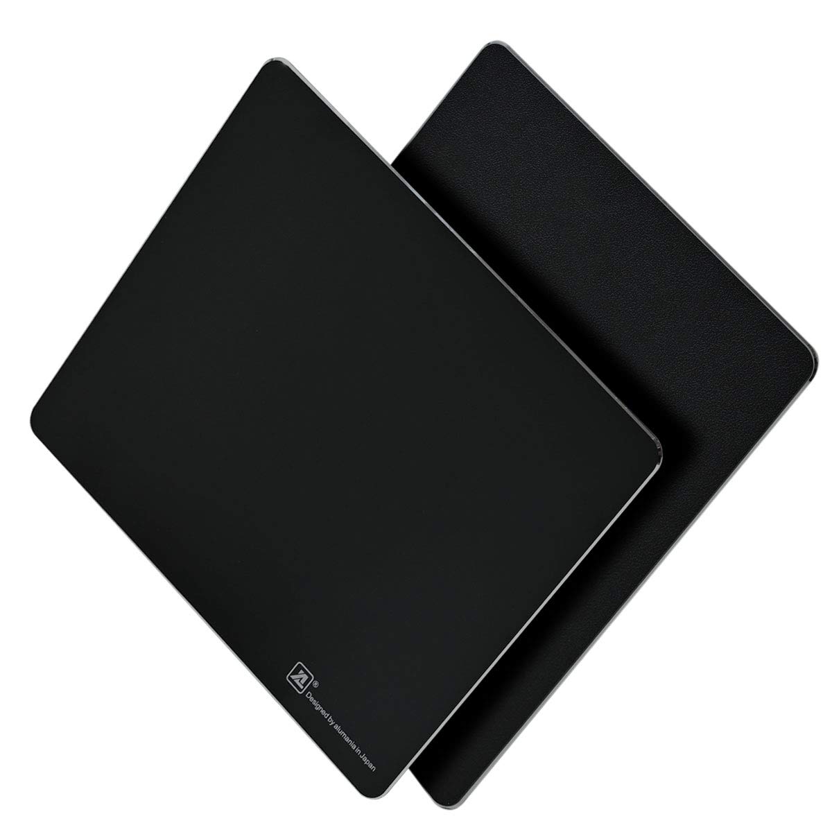 

alumania Алюминиевая твердая поверхность обеспечивает точное управление мышью Прямоугольный Переворачиваемый металлический коврик для мыши [ЧЕРНЫЙ] чёрный