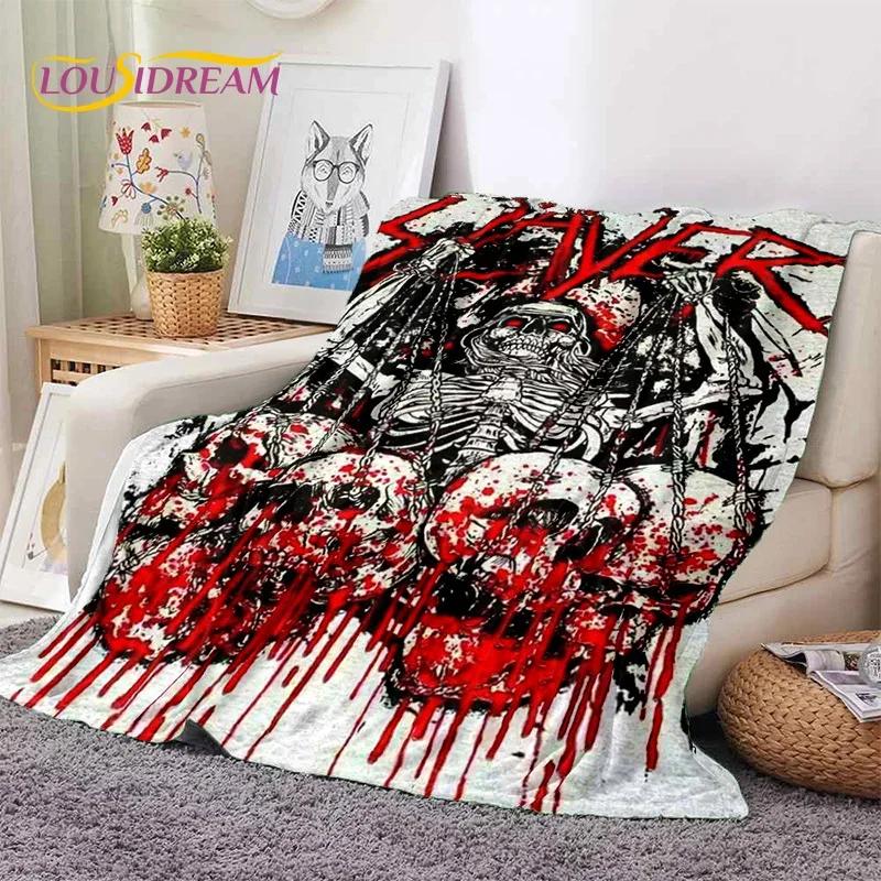 Rock Slayer Heavy Metal Band Soft Flannel Blanket for Beds Bedroom Sofa Picnic,Throw Blanket for Cover Outdoor Leisure Nap Gift
