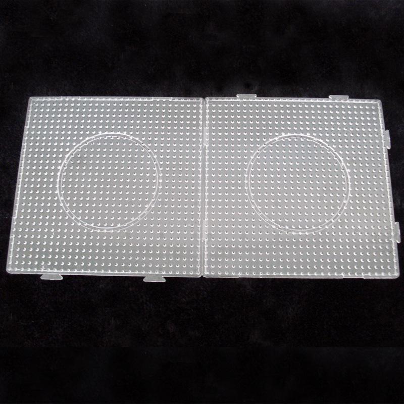 Base Hama Beads 5mm Trasparente Connettibile | Tavola Puzzle Educativa Termoresistente Fai da Te per Bambini