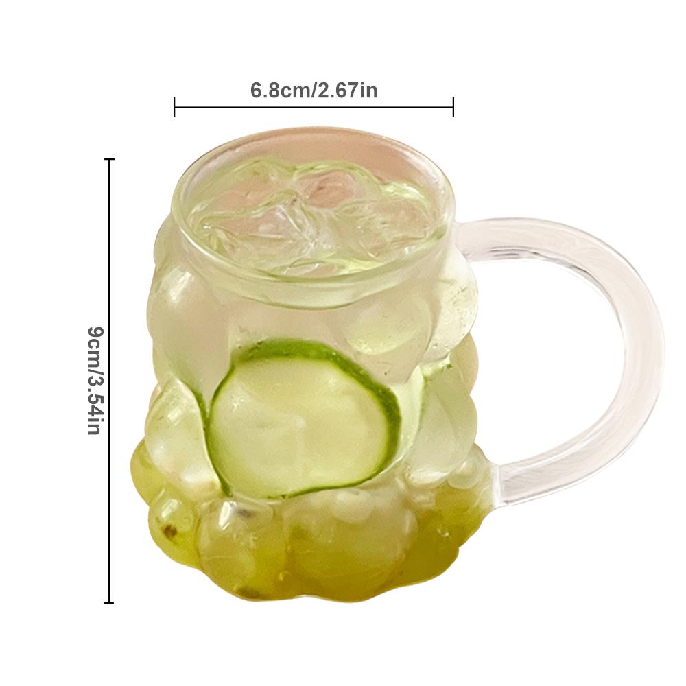 Wine Beer Milk Water Cup 400ML Heat-resistant Glass Cold Drink Cup Coffee Fruit Juice Drinking Glass Cup Breakfast Mug Drinkware