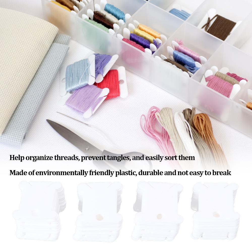 300pcs Sorting Storage Function Thread Organizer White Embroidery Floss Cards  For Cross Stitch