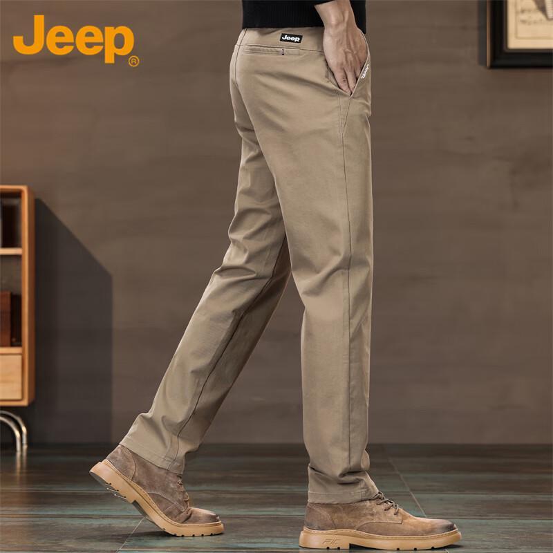 

JEEP Men s Relaxed Fit Straight-Leg Casual Trousers 29
