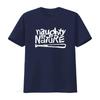 Naughty By Nature Weißes Klassisches Logo T-Shirt Vintage Gewaschen Atmungsaktiv Mode Mann Lässig Stilvoll Vielseitig Grafik Weich