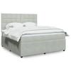 VidaXL Slat Bed Base and Mattress Light Grey 180x200cm Velvet 3294706