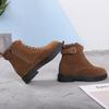 2025 autumn and winter  lace-up flat women's shoes suede short boots wholesale medium and low thick heel Martin boots