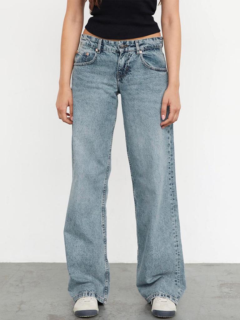 Grenzüberschreitende Damen-Denim-Jeans mit geradem Bein - Exklusiv für Europa und Amerika