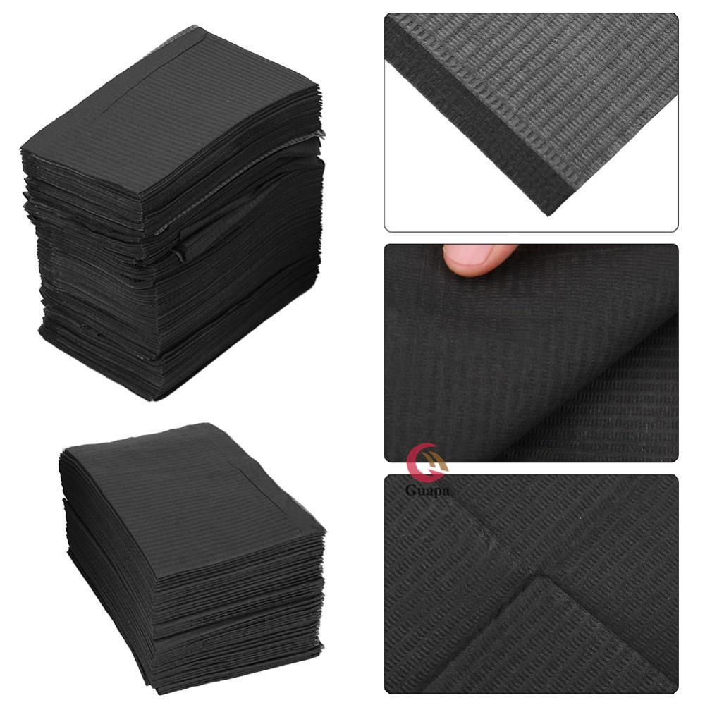 Black/Pink Disposable Tattoo Bibs Tattoo Clean Pad Table Cover Clean Pad for Patient Dental Napkins Tattoo Accessories Supplies