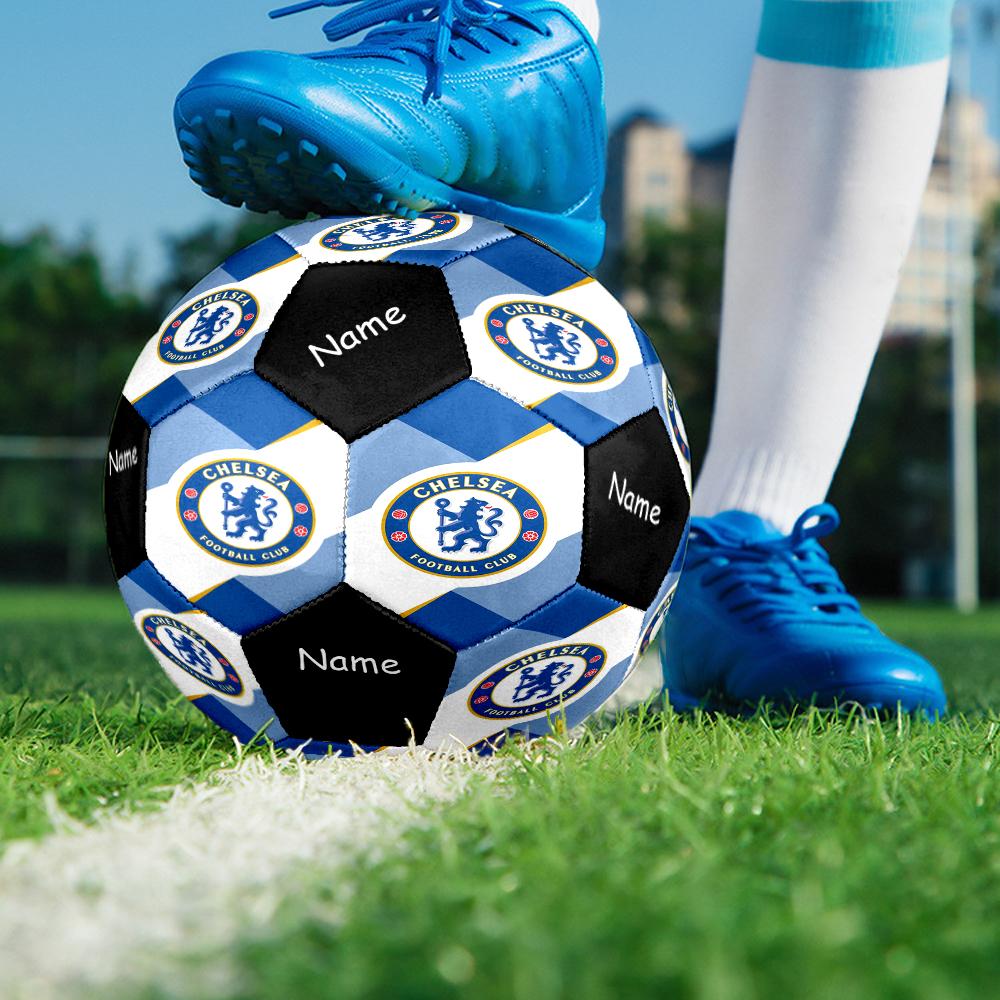 Custom Name Chelsea Football Club Theme Size 5 Soccer Ball, Suitable for Both Indoor and Outdoor Matches, a Gift Suitable for Everyone.