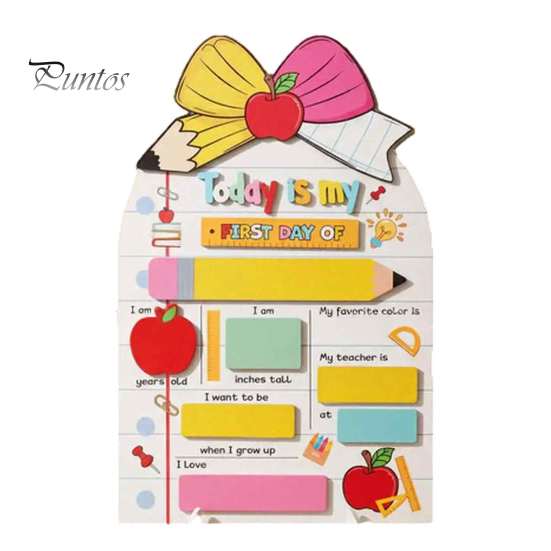 Wedding Reception Signage First and Last Day of School Board Sign for Kids, Reusable Wooden Memo Chalkboard Sign, Cute Writing Daily Notes Schedules