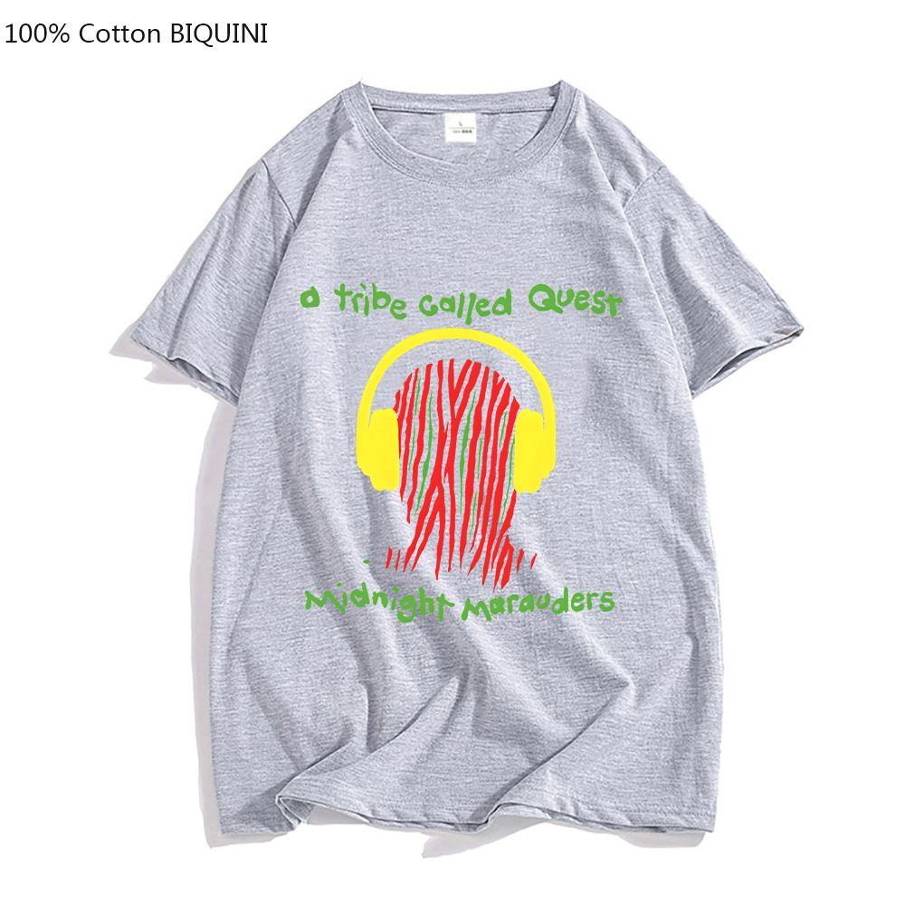 A TRIBE CALLED QUEST ATCQ T-shirts HERRAR Snygga T-shirts 100% Bomulls T-shirts Tecknad Kortärmad Fyra Säsonger Ledig Sweatshirt