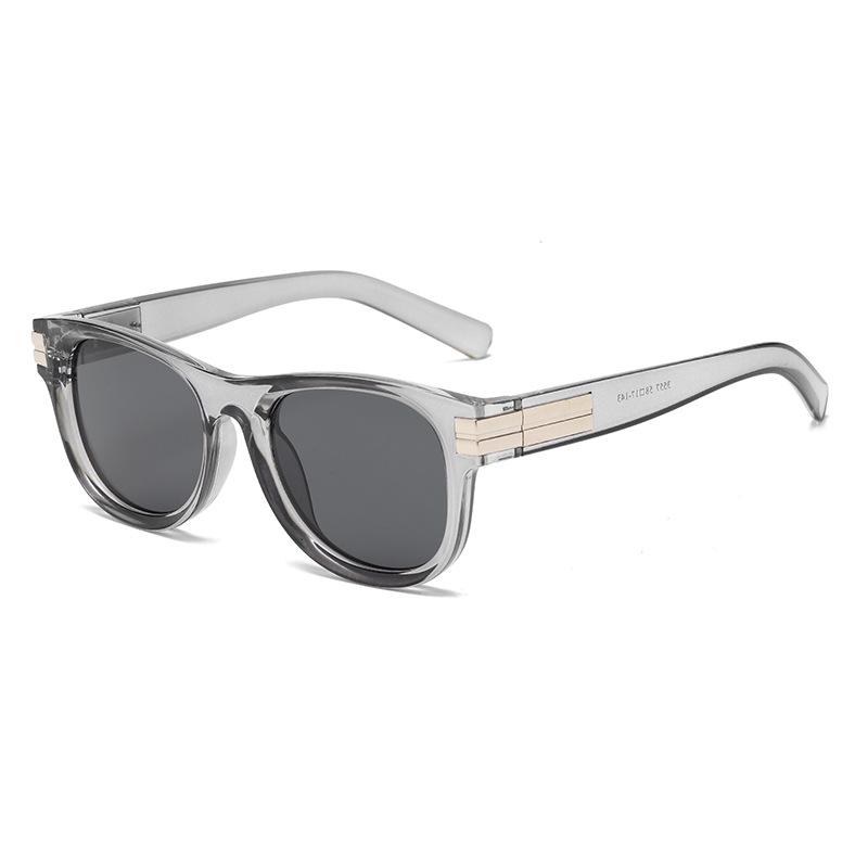 European and American retro metal leg sunglasses fashion square anti-ultraviolet sunglasses men's and women's high-end glasses