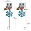 Metal Owl Garden Stake Lawn Ornament Art Decoration Owl Garden Decor Outdoor Wind Spinner for Patio Backyard Lawn Outdoor Indoor