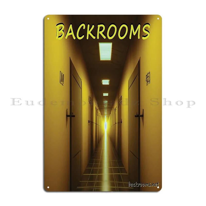 Nessun Clipping Nelle Backrooms Giallo Ho Sopravvissuto Alle Backrooms Le Backrooms Kane Pixel Pittura Metallica Segno in Latta da Garage Poster