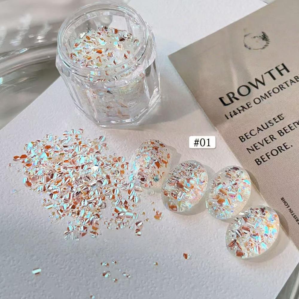 New Glitter Nail Art Sequins Nail Art DIY Blinking Flash Nail Art Sequins Light Chasing Powder