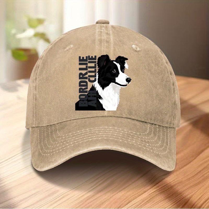 Border Collie Hund Grafik Baseballkappe Leicht Atmungsaktiv Polyester Verstellbare Mütze Für Hundeliebhaber Lässig Outdoor