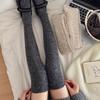 Wool Twist Thigh Socks Winter Fleece Thickened Warm Knee Pads Cashmere Socks Women'S Non-Slip Stockings Over Knee Socks
