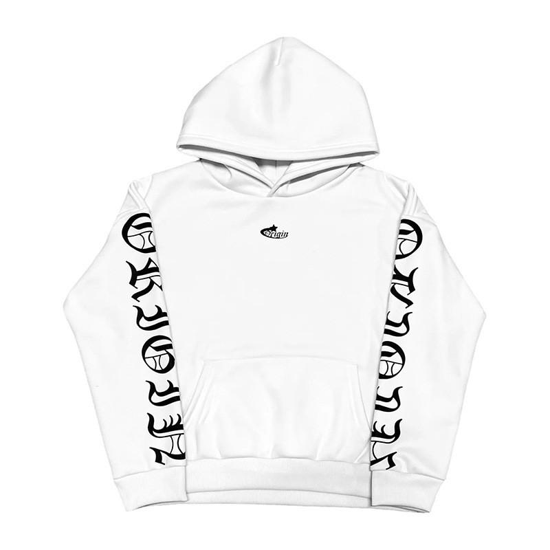 Y2K Letter Print Loose Fit Hoodie Unisex Streetwear Hip Hop Sweatshirt Men Women