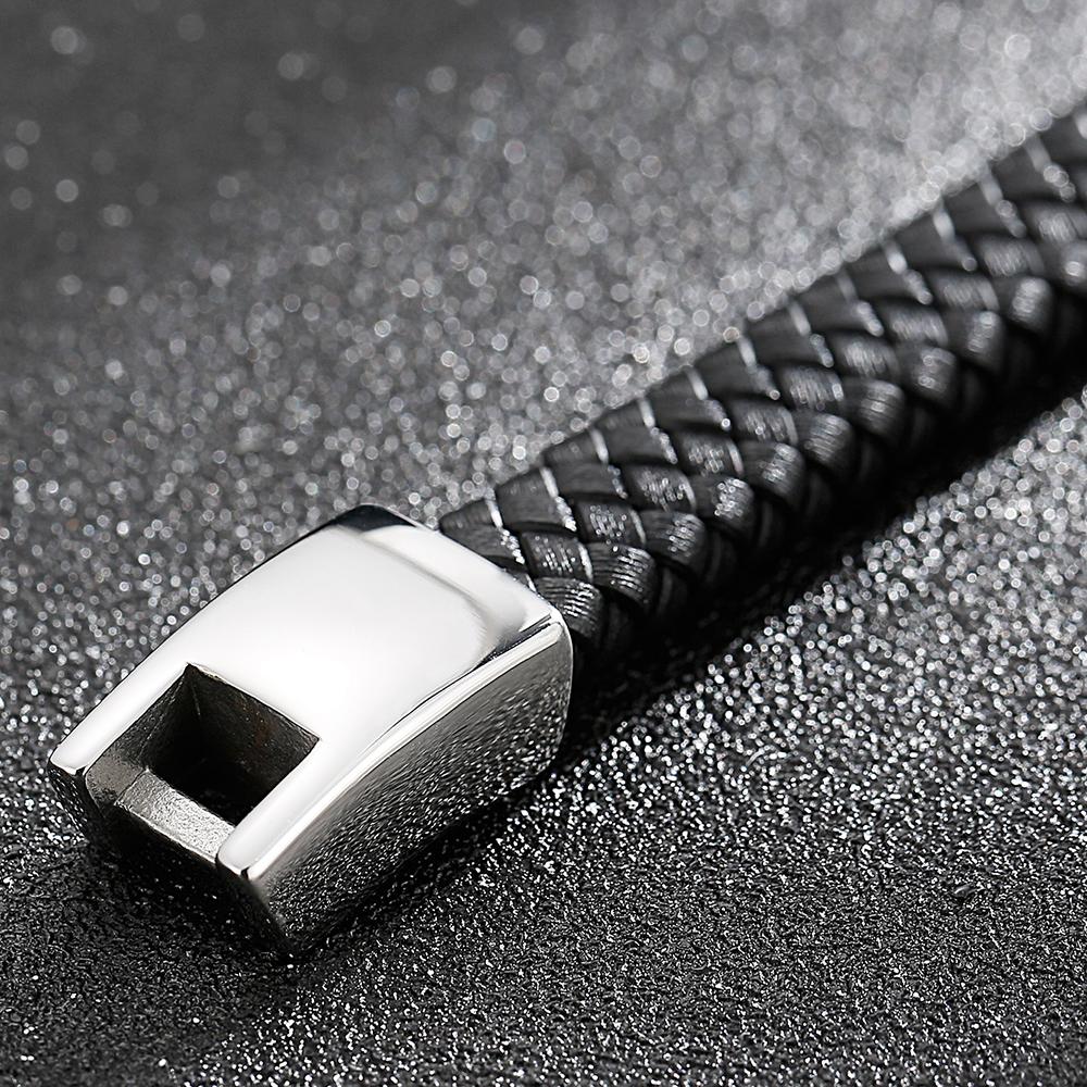 Gotiska Djursmycken 316L Rostfritt Stål Kung Lejonhuvud Armband för Män Herr Flätat Läder Manschett Wrap Armband Armband