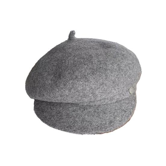 Women Beret Hat Solid Color Dome Top Style Painter Hat with Short Brim Warm Headwear Winter Fashion Accessory