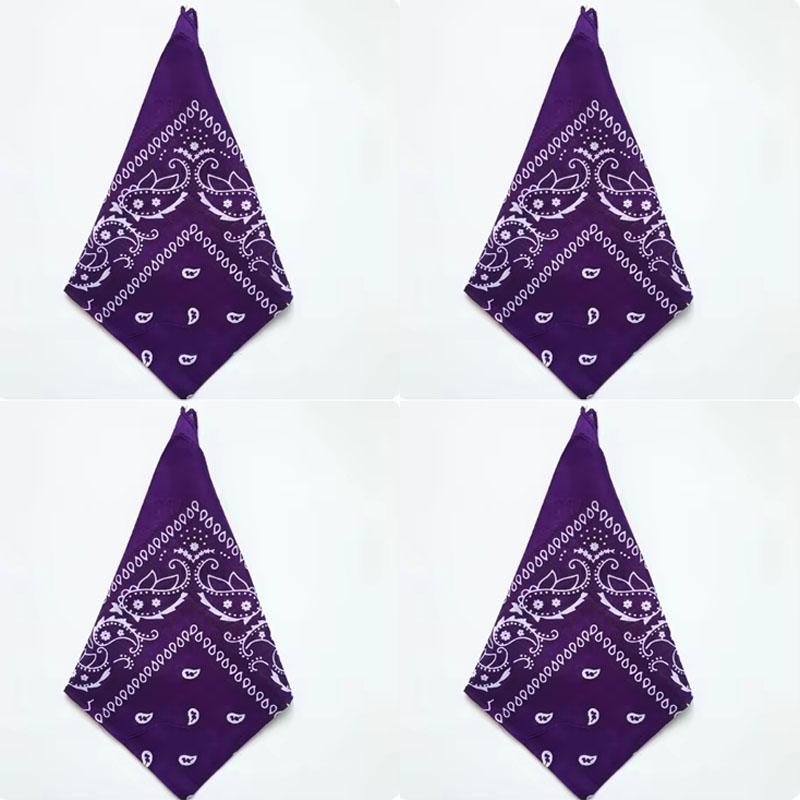 1/4/6pcs Paisley Bandana Printed Square Scarves Wristband Hair Band Neck Scarf Headwear Handkerchief Unisex Fashion Head Square