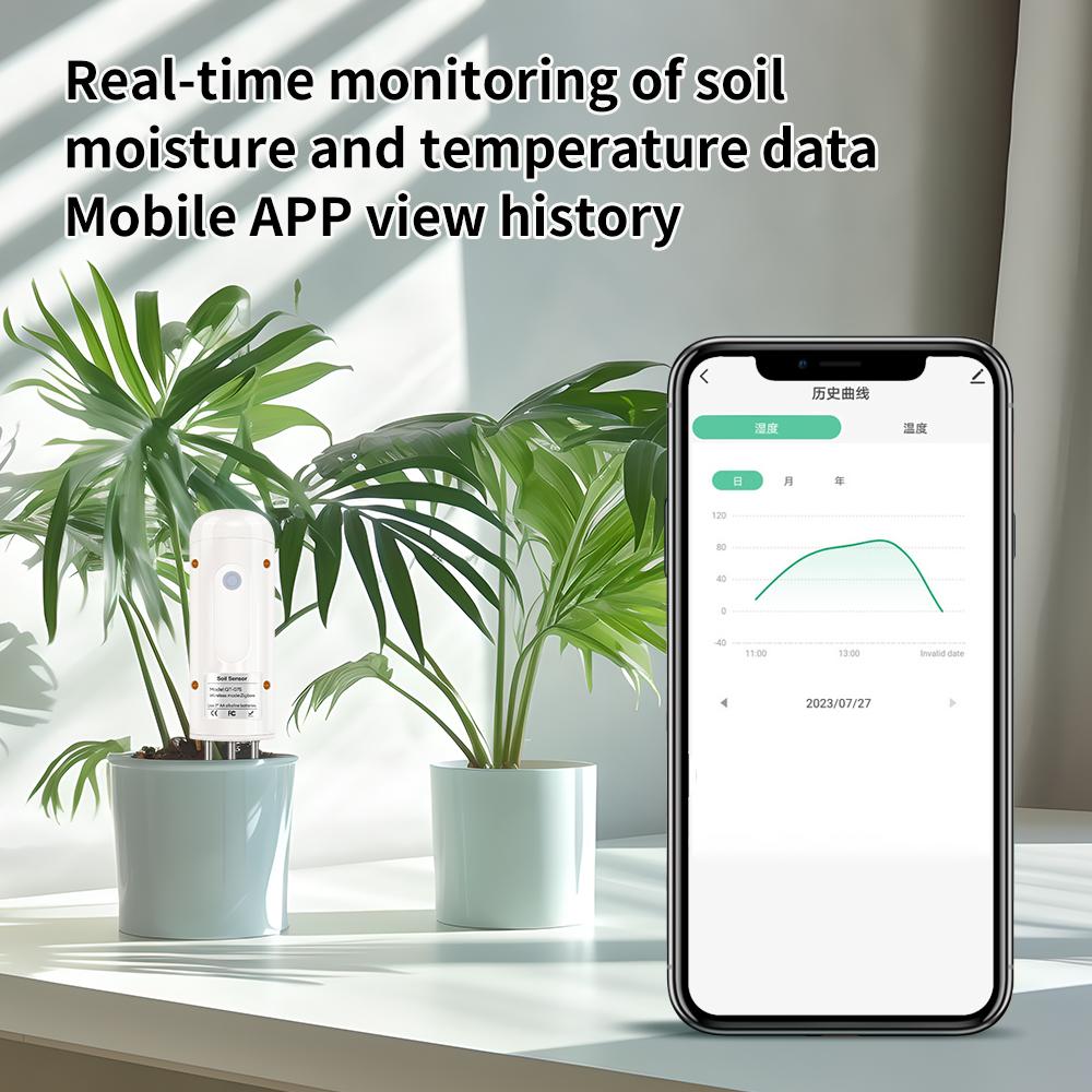 Smart Wireless Soil Moisture Meter Tuya Zigbee Temperature Humidity Tester IP67 Waterproof Soil Detector for Garden Planting