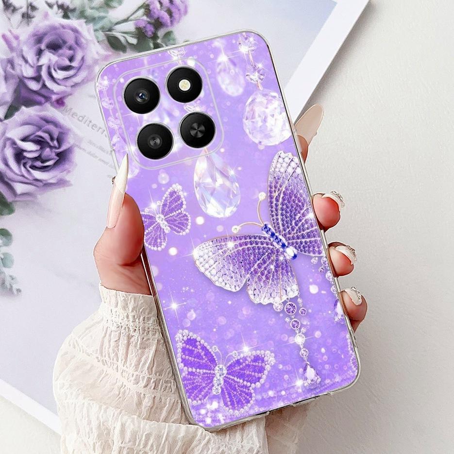 For Honor 400 Smart 5G Case LGN-NX1 Luxury Butterfly Painted Cover Soft Silicone Case For Honor X7d HonorX7d Honor400 Smart Bags