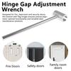 Hinges Gap Adjusting Wrench Steel Door Hinge Adjustment Tool Heavy Duty Door Hinge Repair Spanner Multipurpose Hand Tools