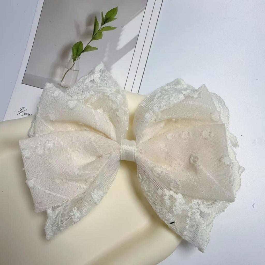 Dopamine Spring Lace Bow Hair Clip - Fairy Forest Style