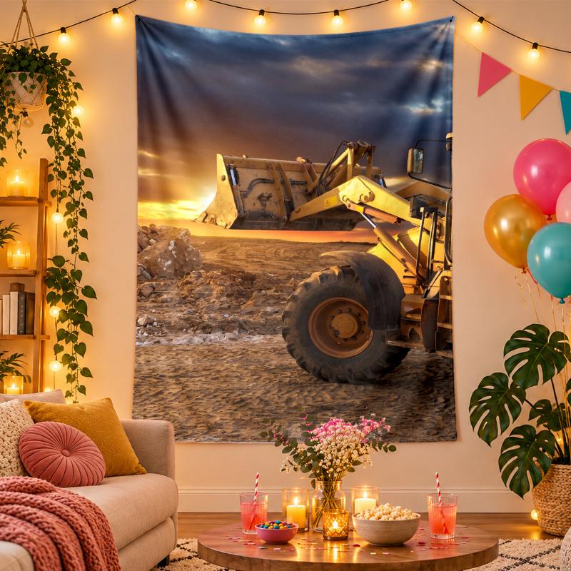 Polyester Wall Tapestry with Komatsu Design, Decorative Hanging for Bedroom Living Room Dorm