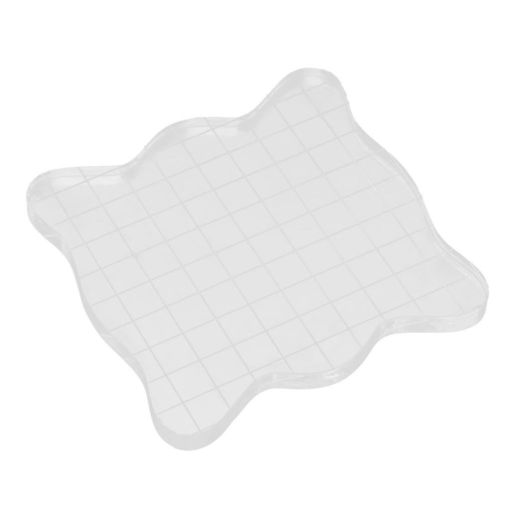 Acrylic Stamping Grid Block Scrapbooking Cards Stamping Tools(10 x 10cm)