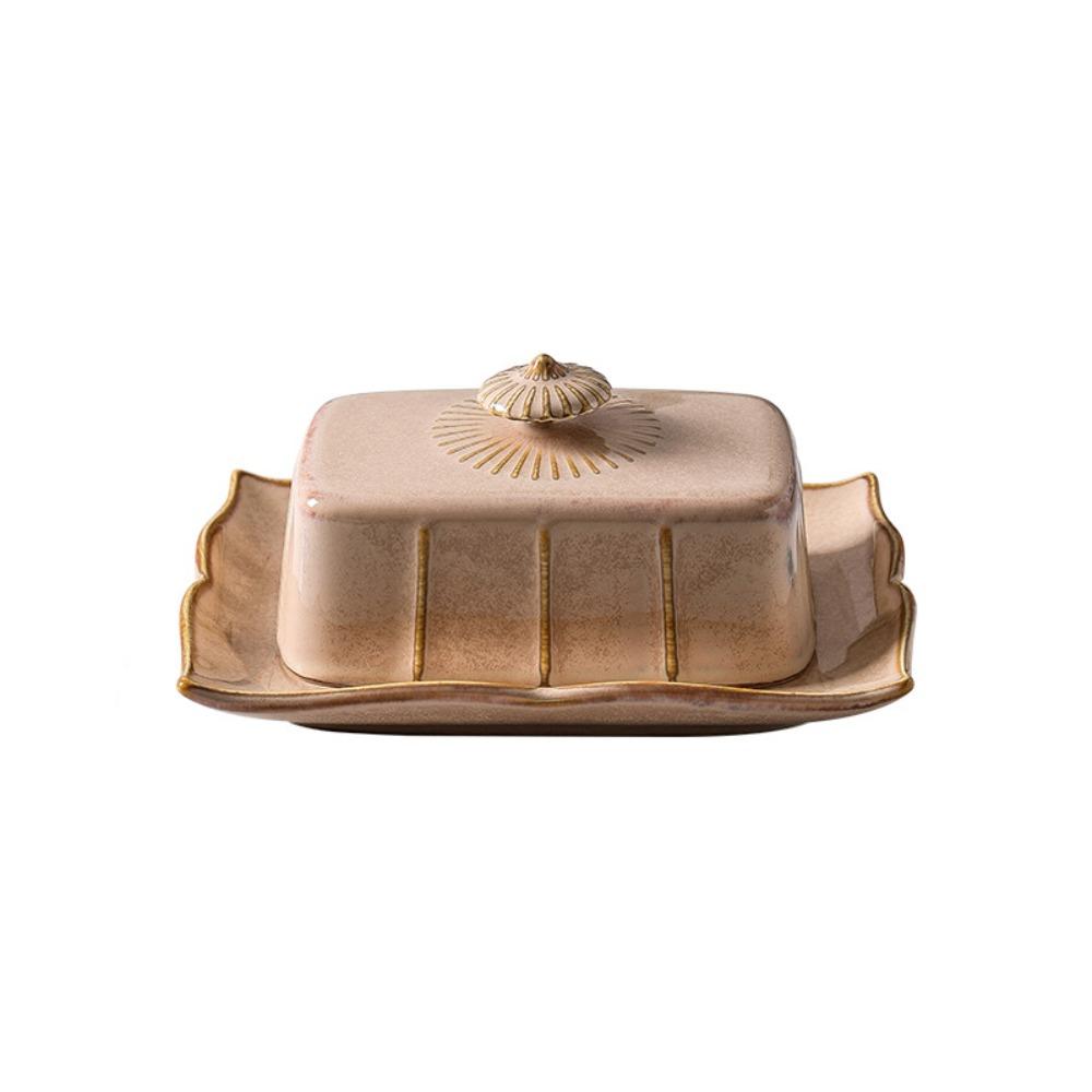 Exquisite Butter Tray Rectangular Cheese Fresh-keeping Box Baking Tools Butter Dish  Hotel