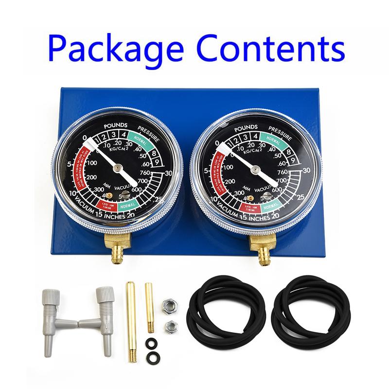 Carburetor Vacuum Gauge Balancer Synchronizer Tool with Hose Kit for Motorcycle 2 Cylinder Carburetor Fuel System Maintenance