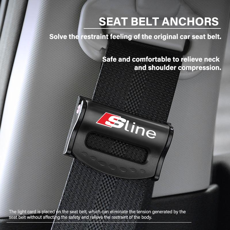 Car Seat Belts Clips Safety Adjustable Stopper Buckle Clip for Audi A3 A4 B5 B6 A3 8P 8V 8L A5 A6 C6 C5 A1 A7 A8 Q2 Q3 TT RS3 RS4