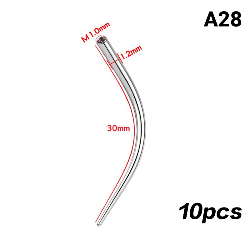 Piercing Insertion Pin Taper Guide Rod Tool 10Pcs Stainless Steel for Safe Nose Lip Navel Body Piercing Stretching