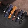 Handmad Soft Watchband Lychee Pattern Black Strap 12mm 14mm 16mm 18mm 20mm 22mm Vintage Cowhide Bracelet for Men Women Bracelet