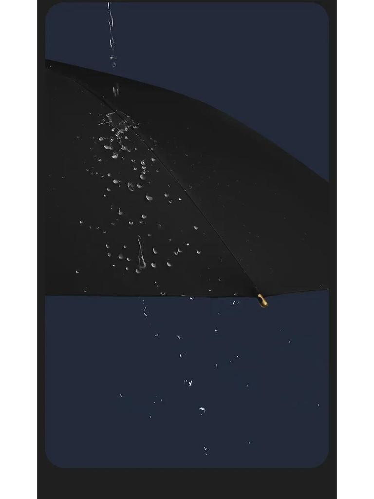 Umbrelă de Golf Britanică Retro Business - Mâner de Lemn, Tijă Dreaptă Consolidată, Anti-Ultraviolete, Design Cadou Imprimat.