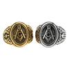2026 European and American Men's Jewelry Personalized Retro Oval Ring