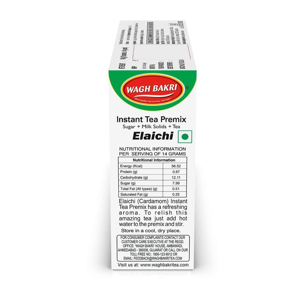 Wagh Bakri Elaichi Instant Chai Tea Premix Powder 140 Gm With 10 Single Serve Sachets Easy Brew