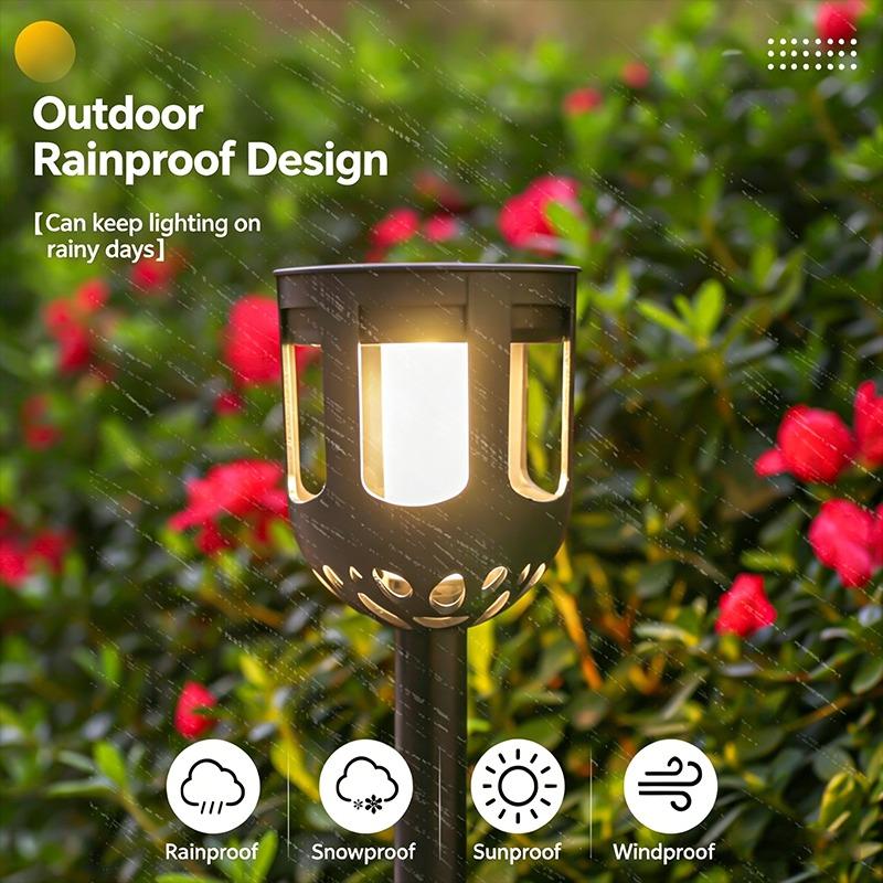 Solar Tiki Torches Flickering Flame Waterproof Outdoor Solar Lights Auto On/Off Decorative Lighting for Garden Yard Patio Pathway